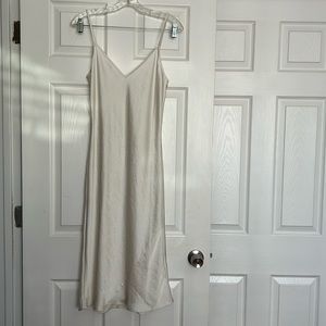 Aritzia Wilfred White Only Midi Slip Dress S